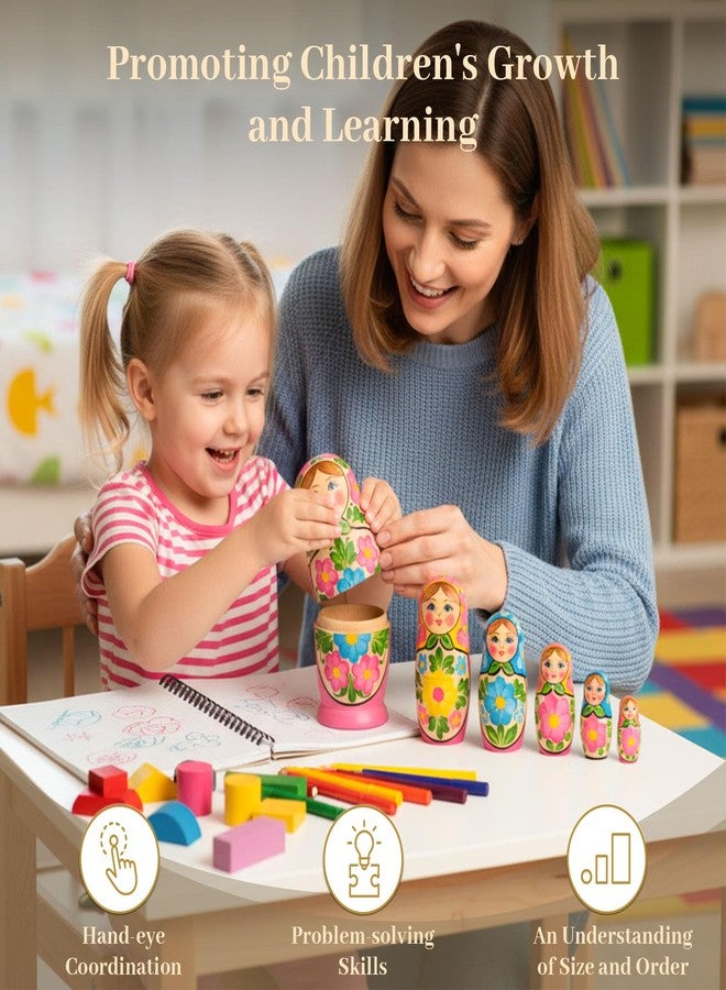 Koogel 6 Set Unpainted Nesting Dolls for Kids, Blank Nesting Dolls Wooden Matryoshka for Parent Child Activities Birthday Gift DIY Enthusiasts - Image 4